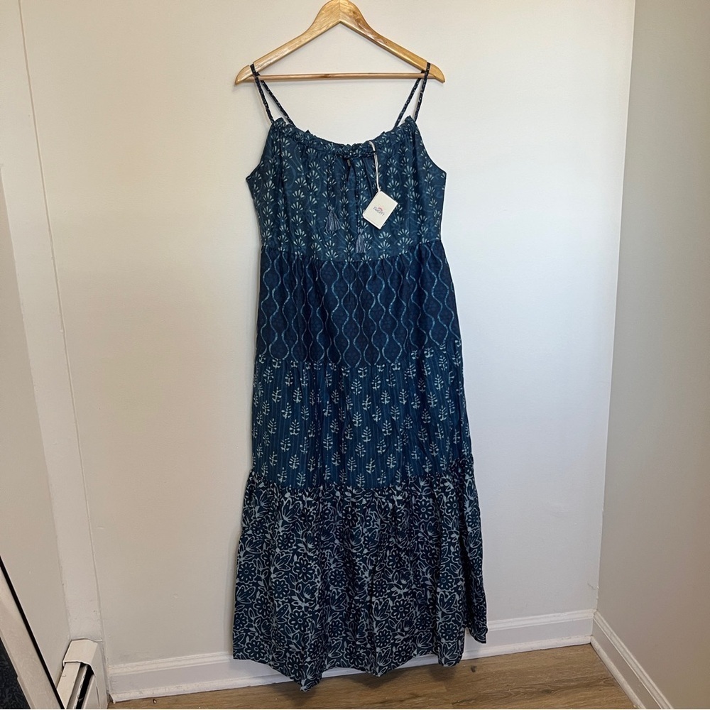NEW FAHERTY sun chaser maxi dress in sunburst mixed print Size Small - Picture 5 of 8